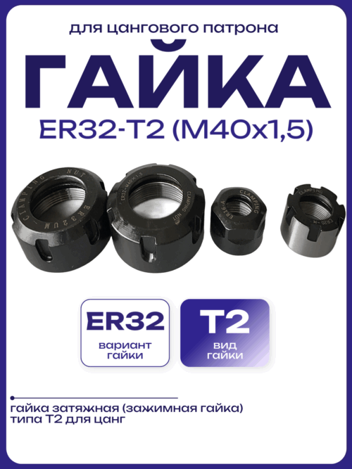 Гайка ER32-UM/T2 (М40х1.5)